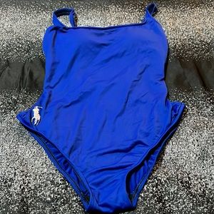 Ralph Lauren Blue One Piece Swimsuit Bathing Suit Sz S